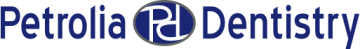 Petrolia Dentistry logo navy
